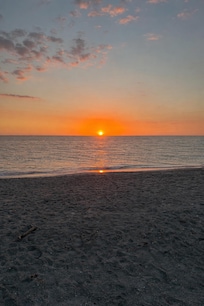 Sunset from one of the local restaurants, The Sandbar