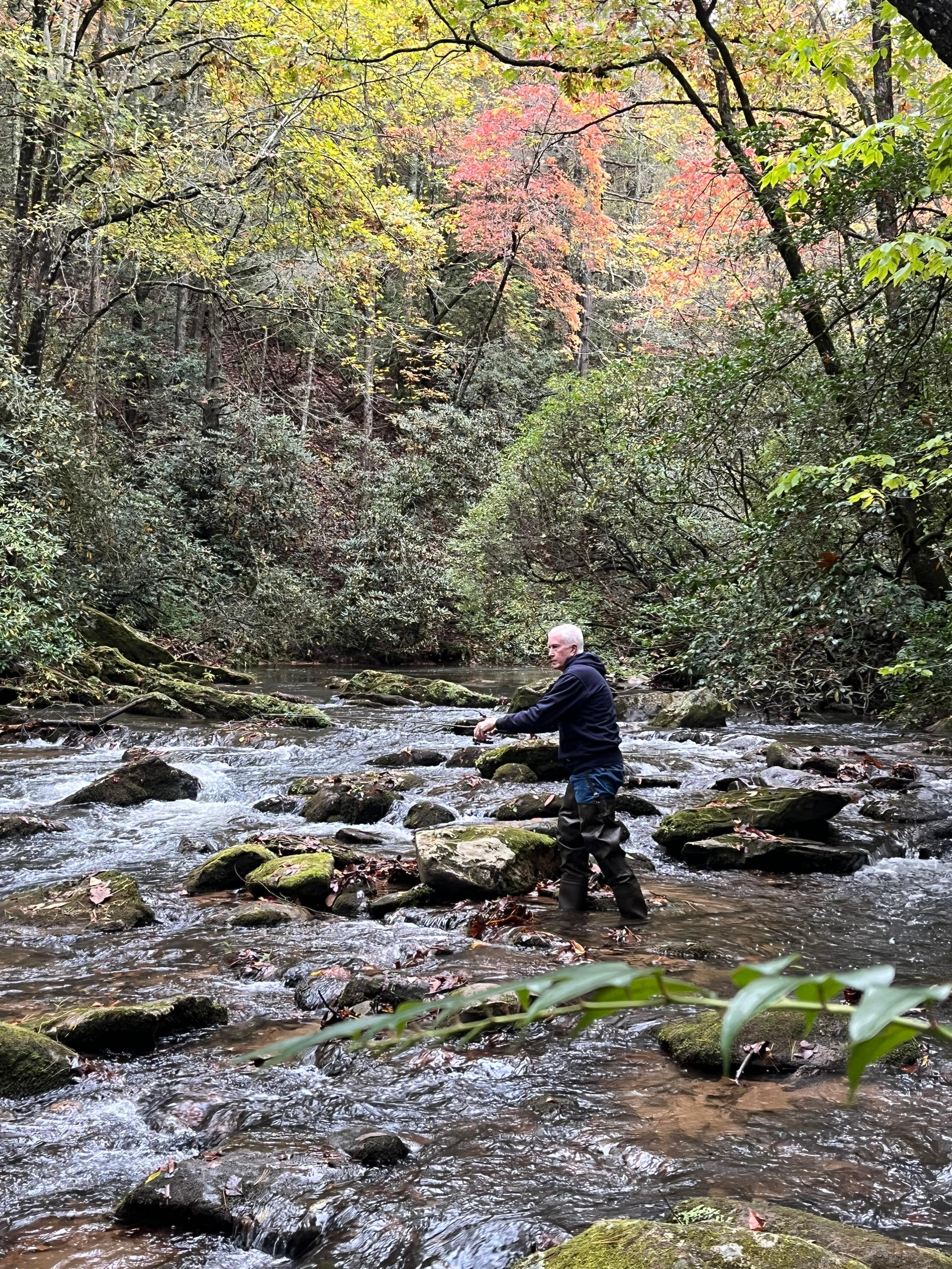Fishing on the property. 