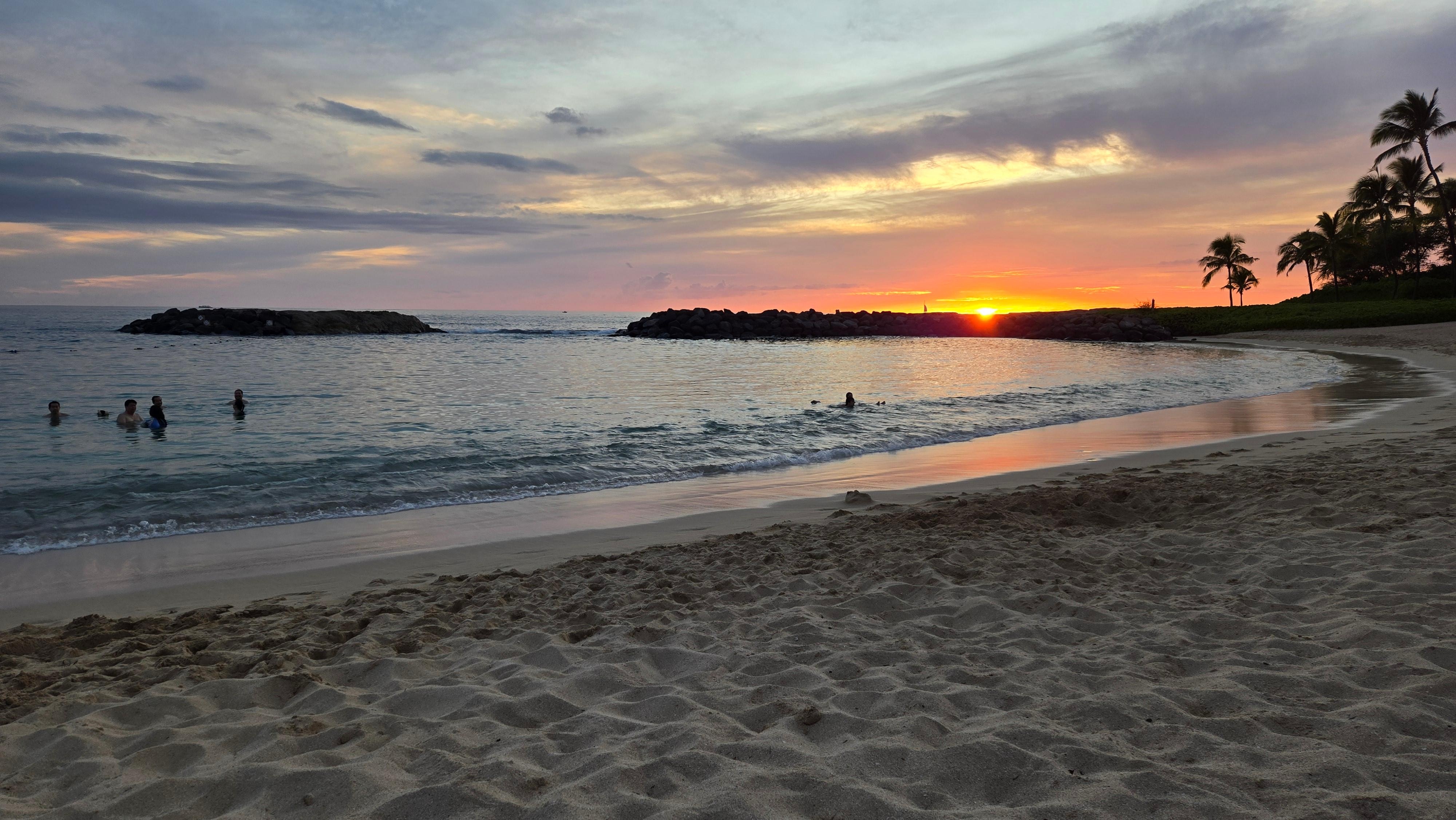 Beautiful Sunset at beach in front of the place.