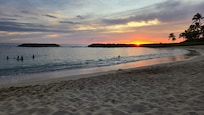 Beautiful Sunset at beach in front of the place.