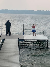Great fishing off the dock