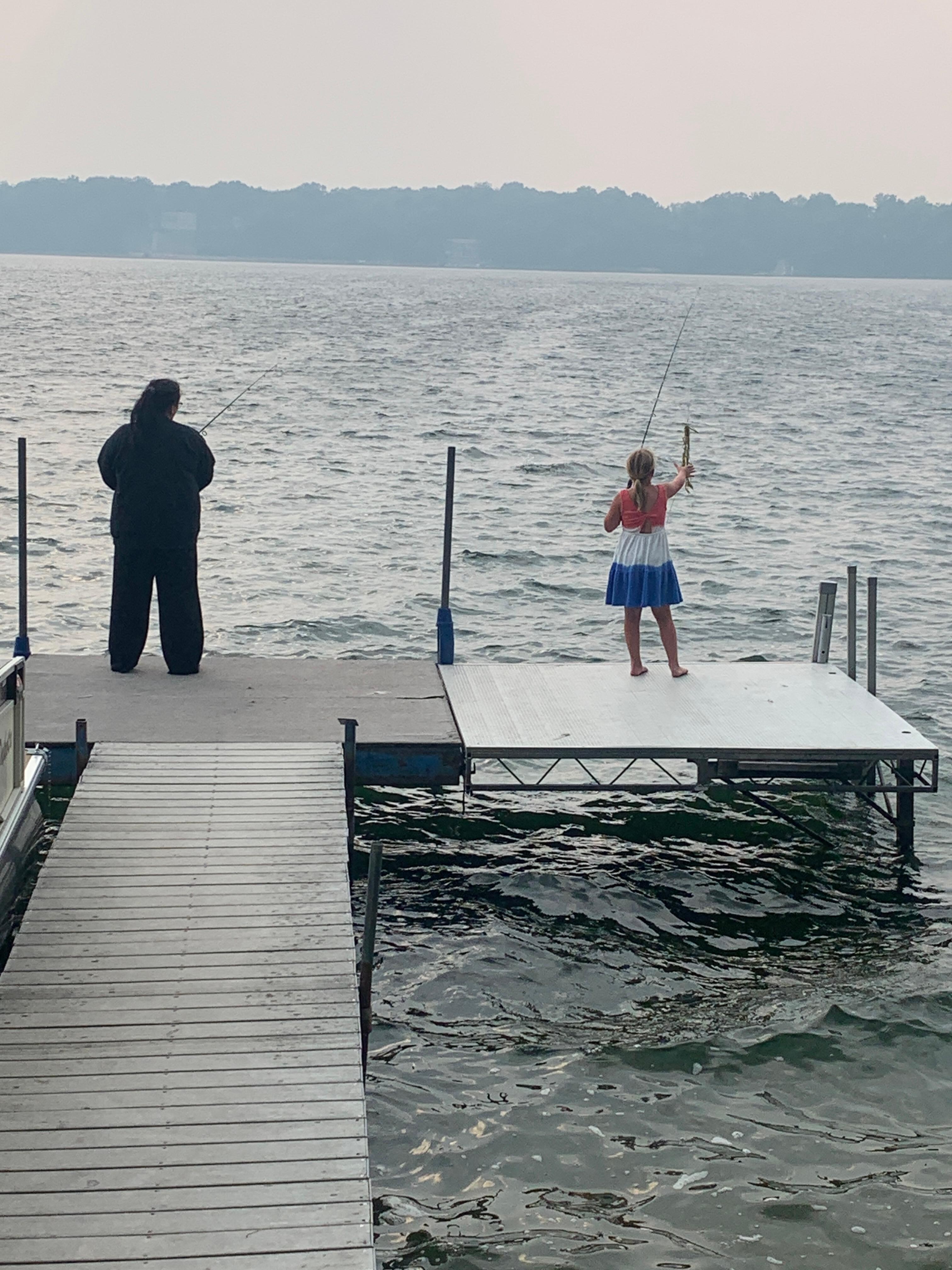Great fishing off the dock