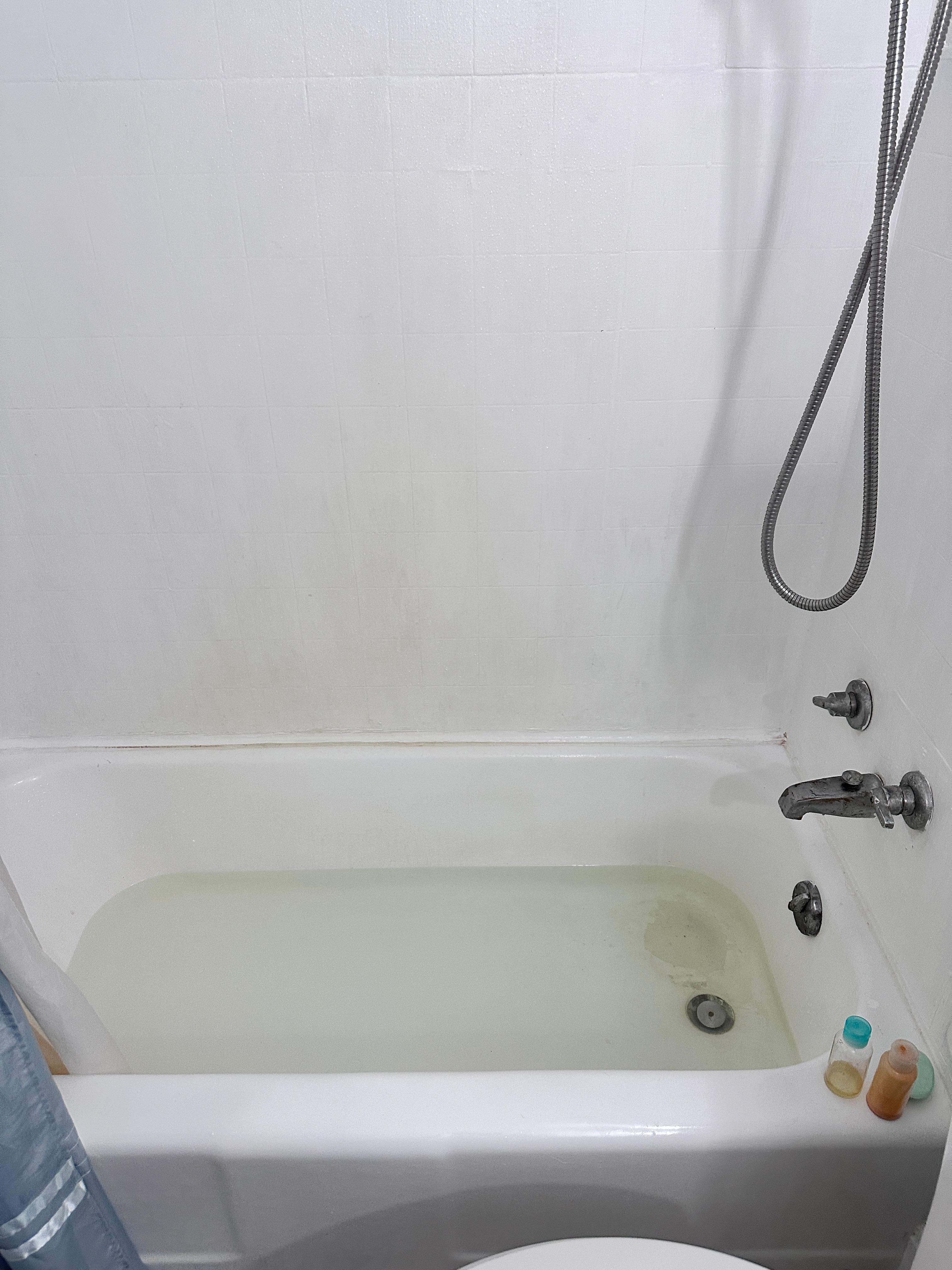 Water was discolored with a metallic smell. 