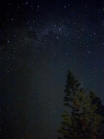 The night sky from the garden on a clear night.