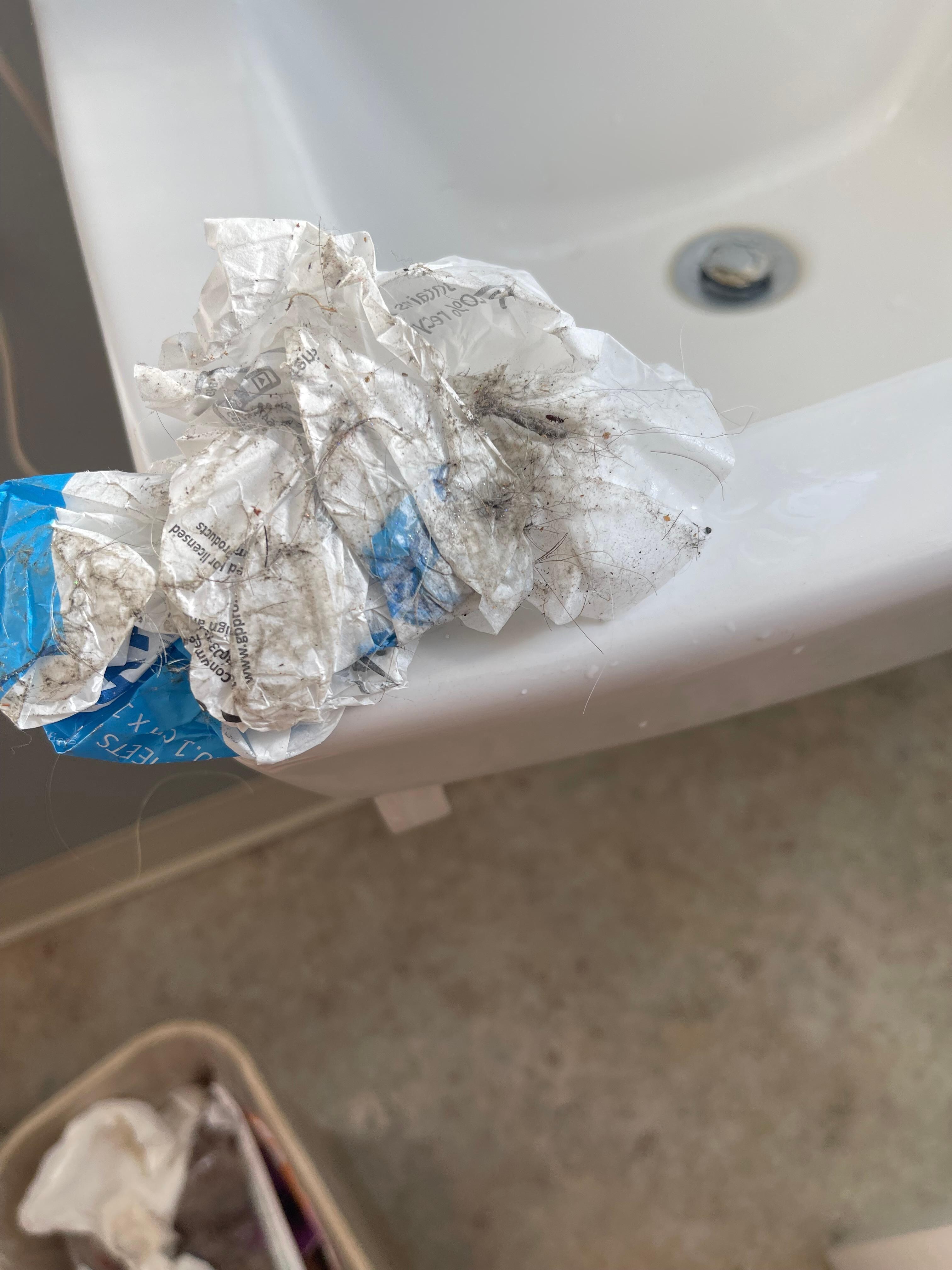 Swab of the bathroom floor