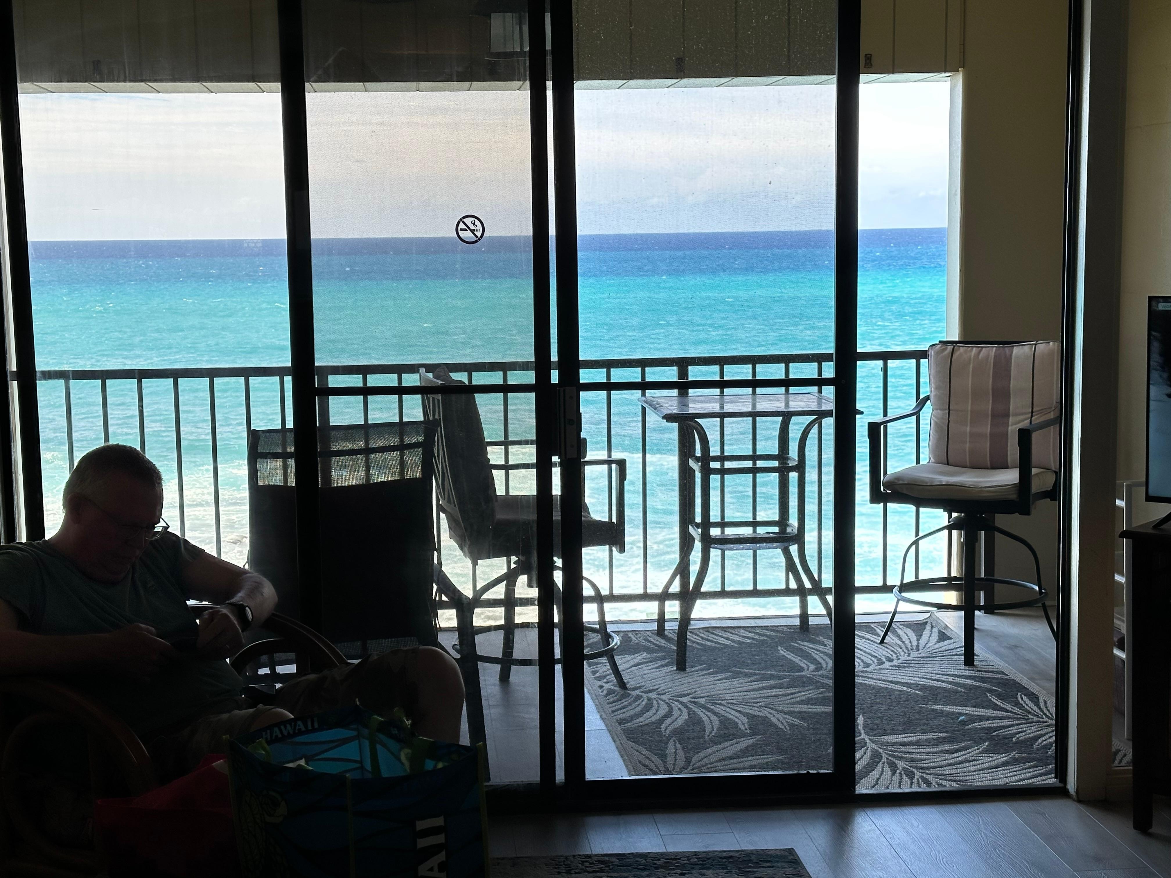Beautiful ocean view from the living room