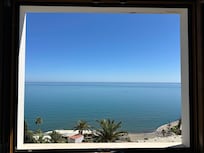 The sea view.