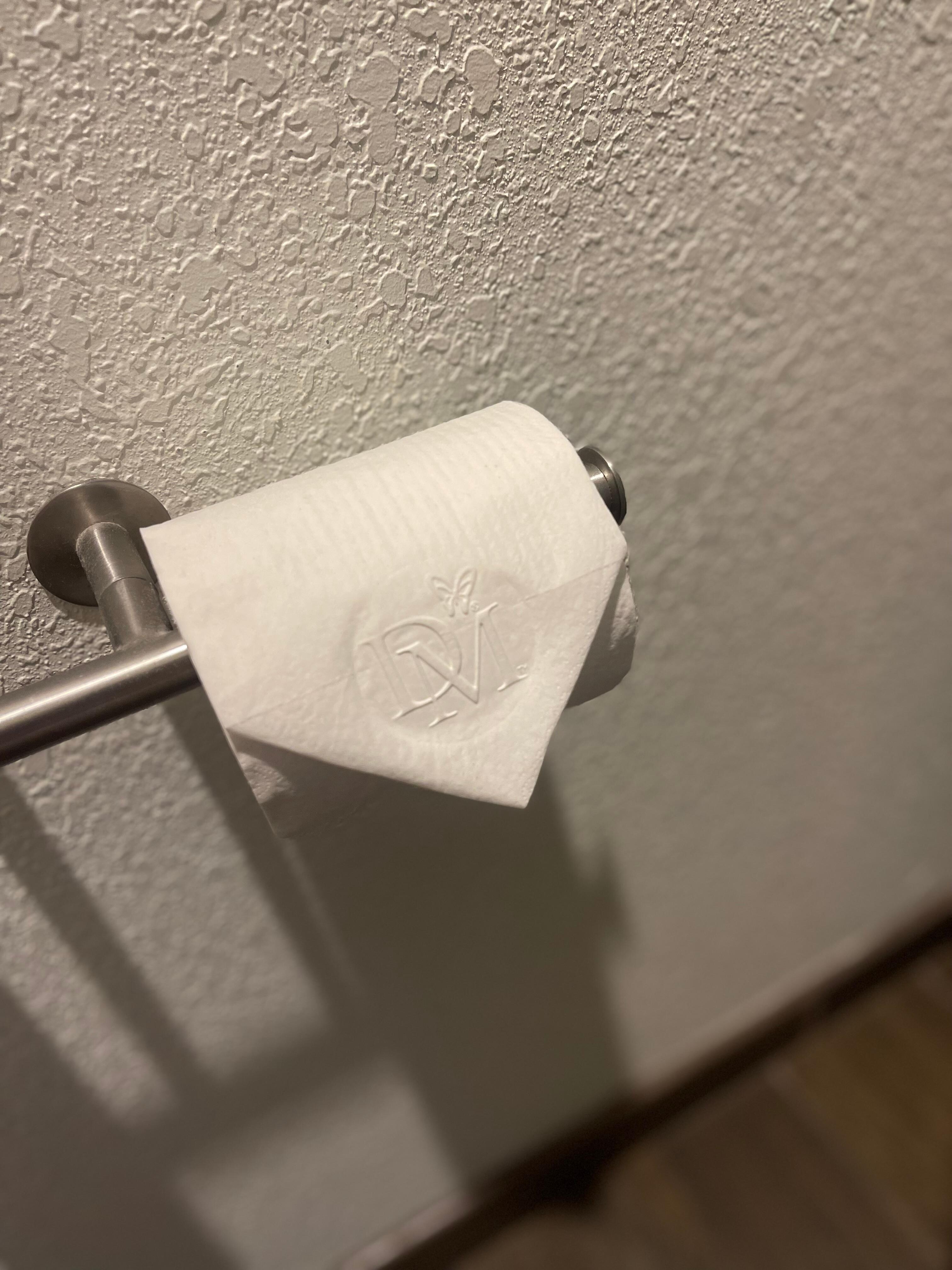 Embossed TP- great touch! 