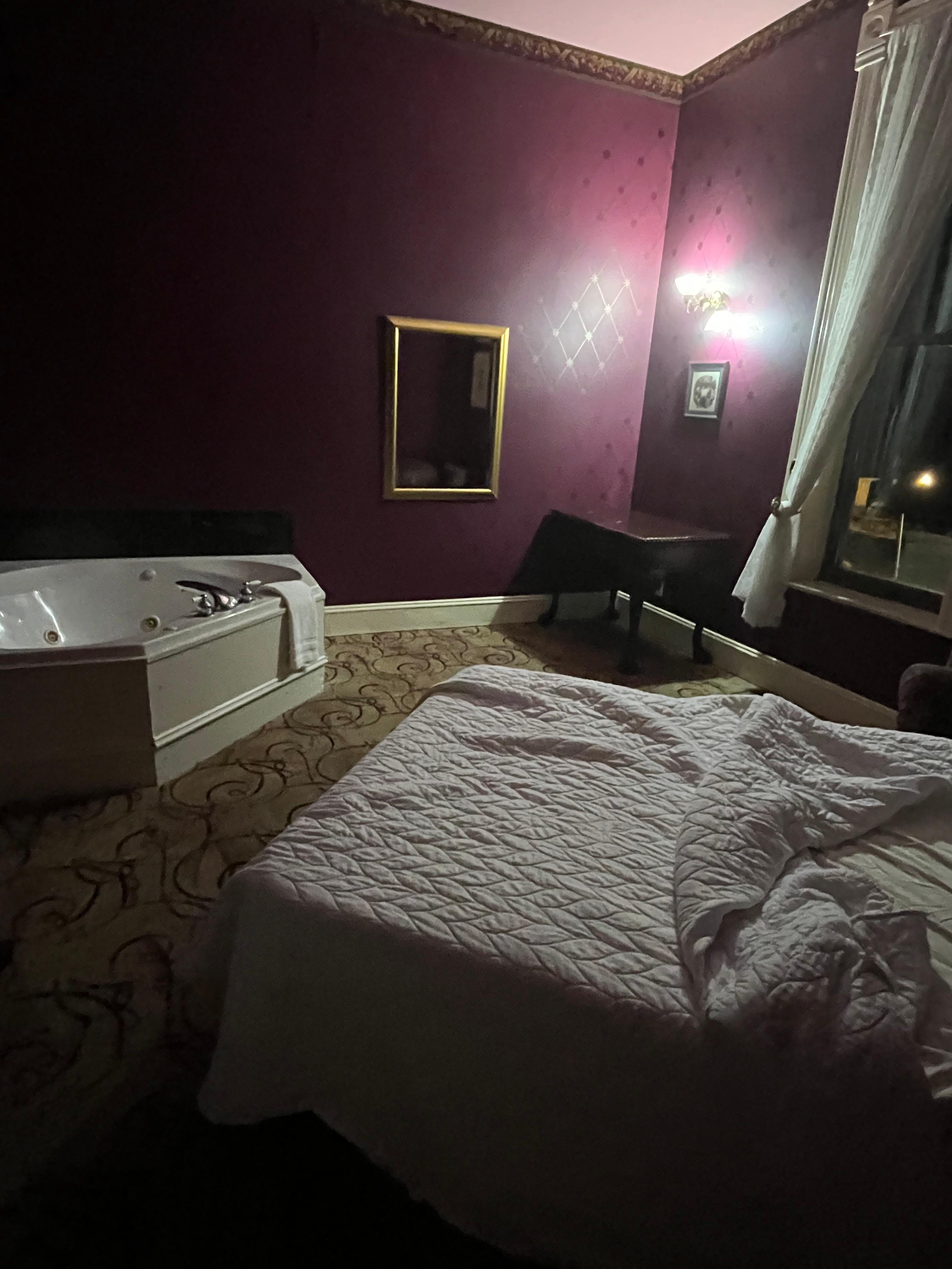 The flimsy second bed. 