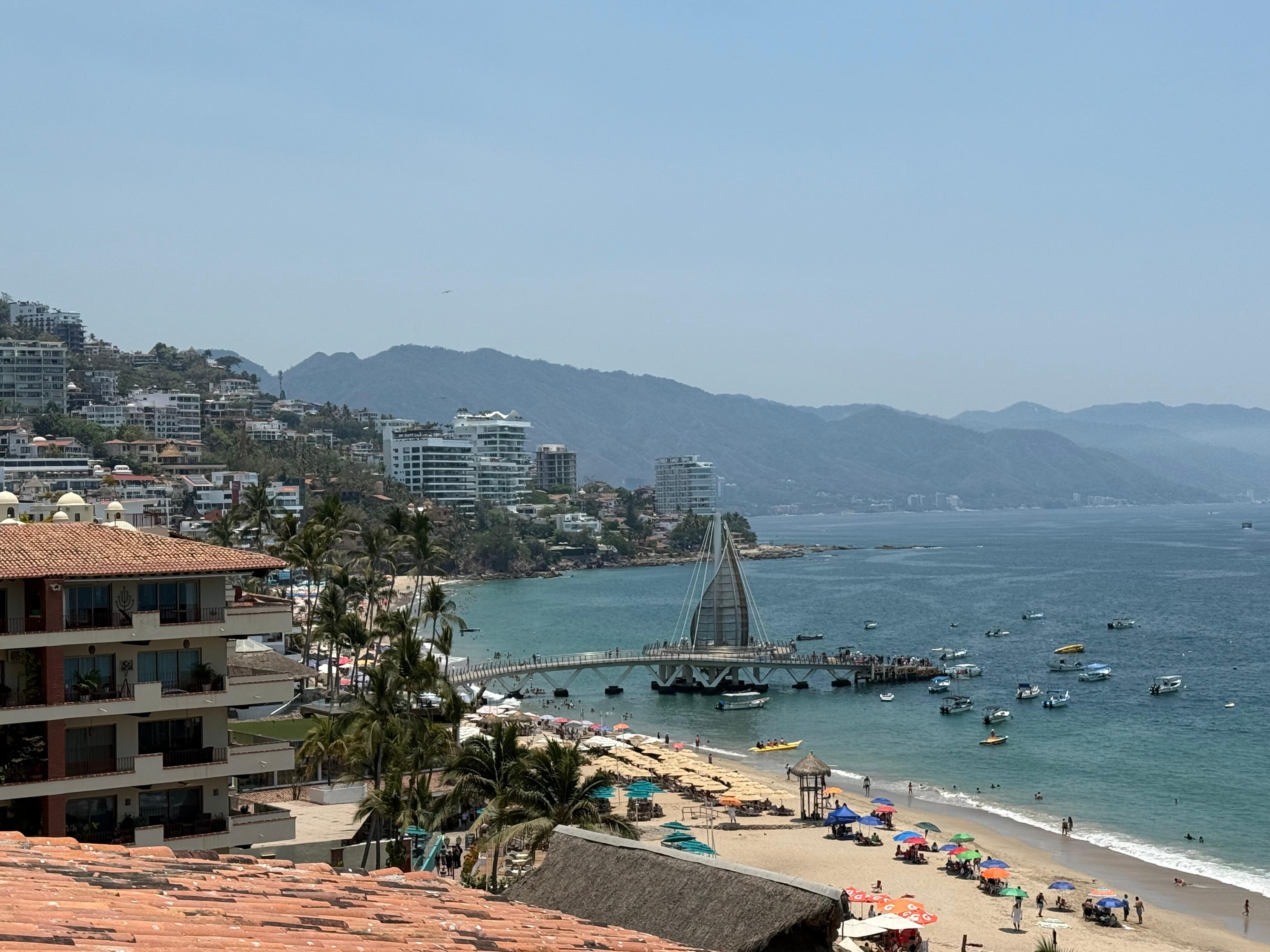 View from the roof top pool. 