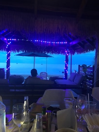 Outside pool deck straight onto the beach