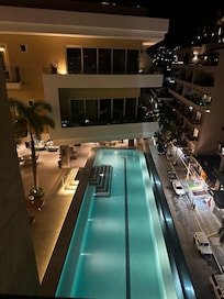 View of the lap pool from the balcony