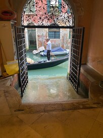 View from the interior courtyard to the adjacent canal.