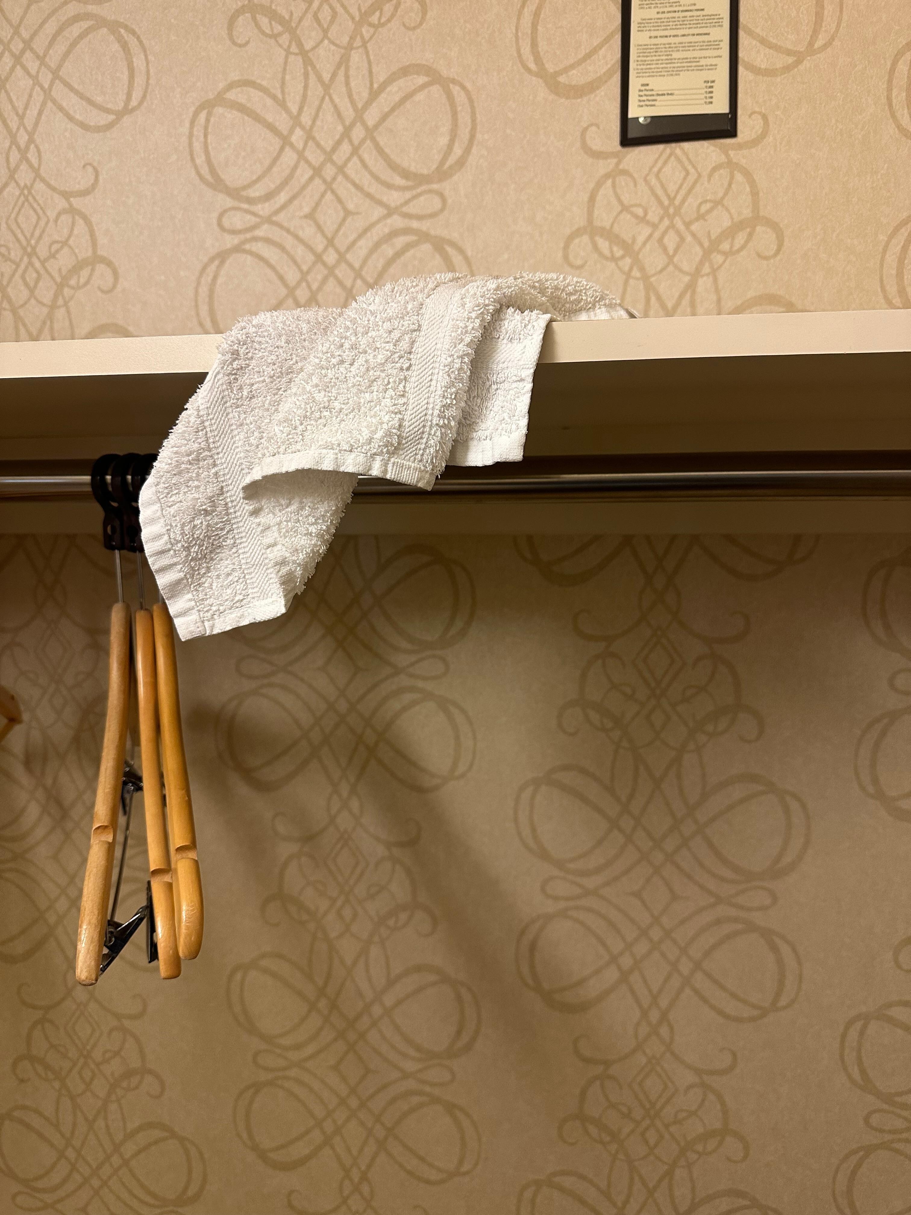 Housekeeping left their rag that they used to clean with