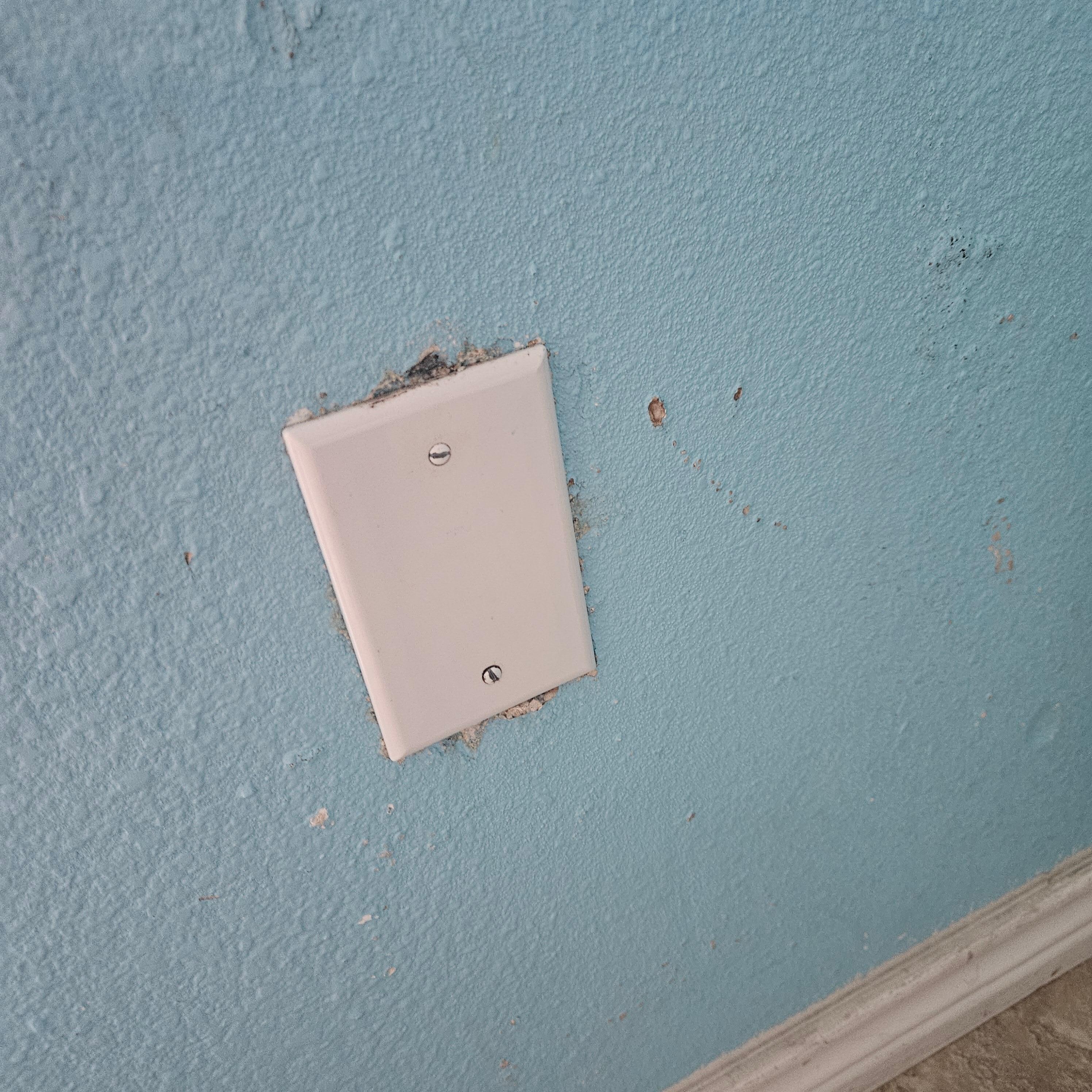 Wall right inside from the balcony was all scuffed and terrible looking. 