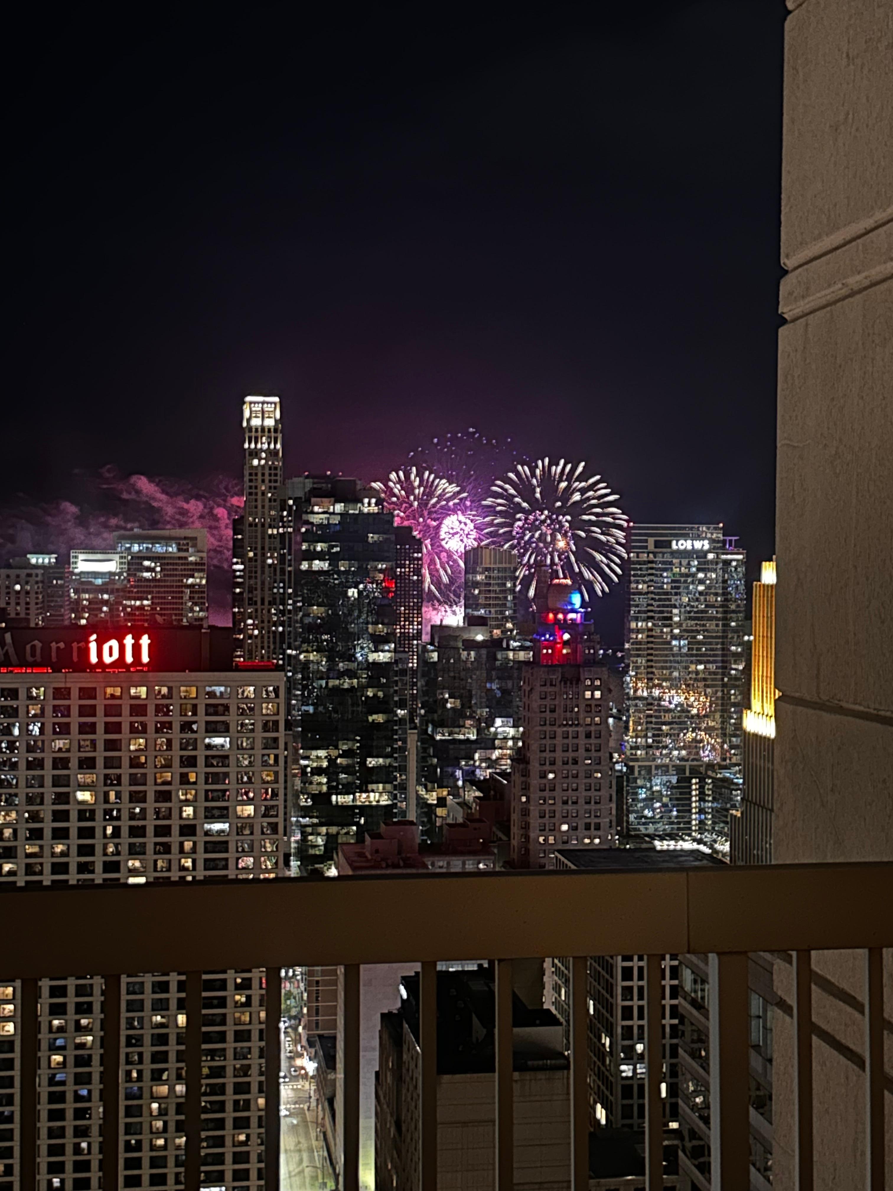 Navy pier fireworks from master bedroom!