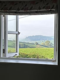 The view from one of the bedrooms