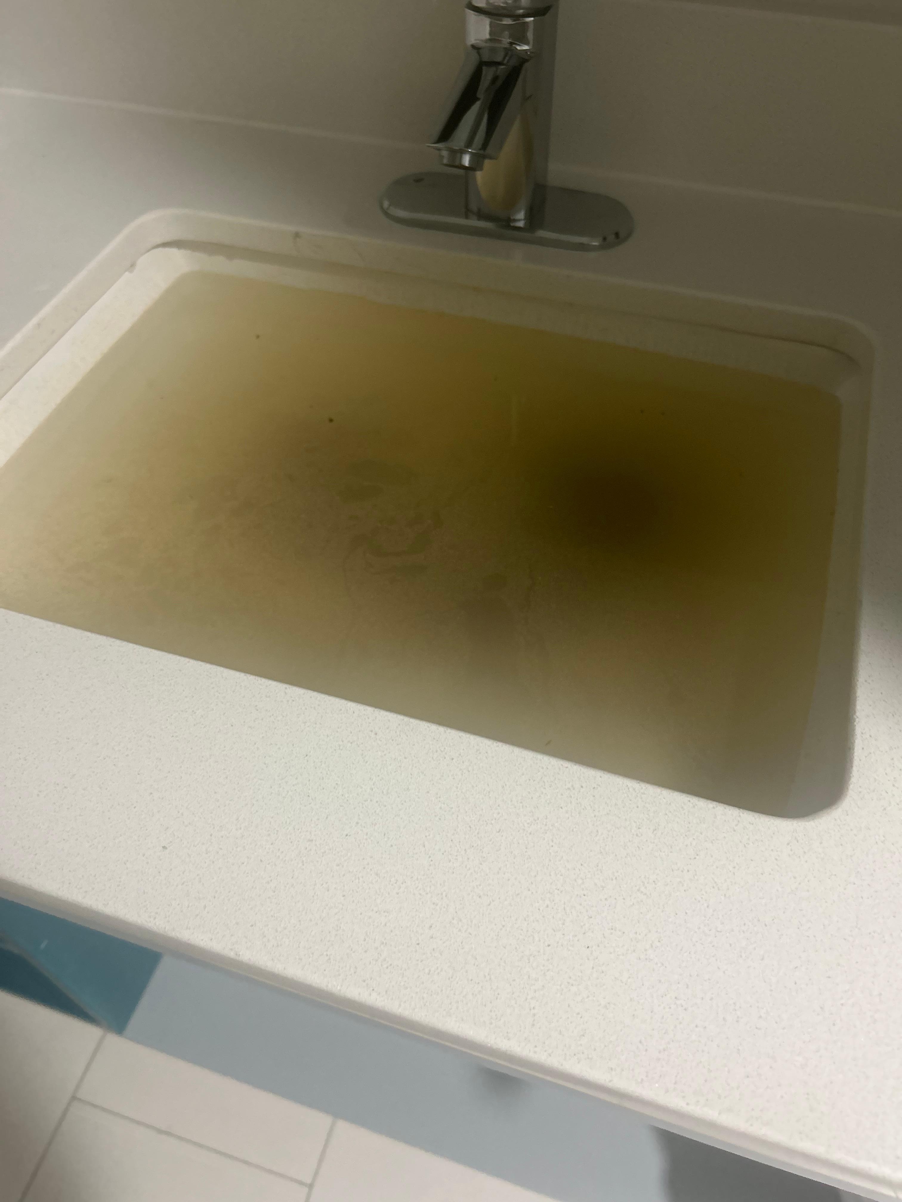 I was told someone upstairs put food down in their sink and it caused this, I didn’t post the tub because that was even worst. 