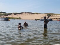 Hamlin Lake beach (by boat)