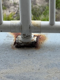 Worst rusted rail piece. So sharp could cut.