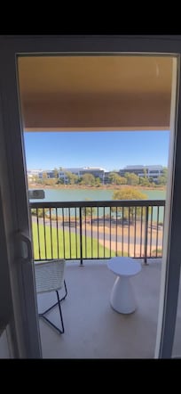 the view from the room 😍 2 queen beds with water view
