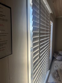 You can see through the blinds, not very private