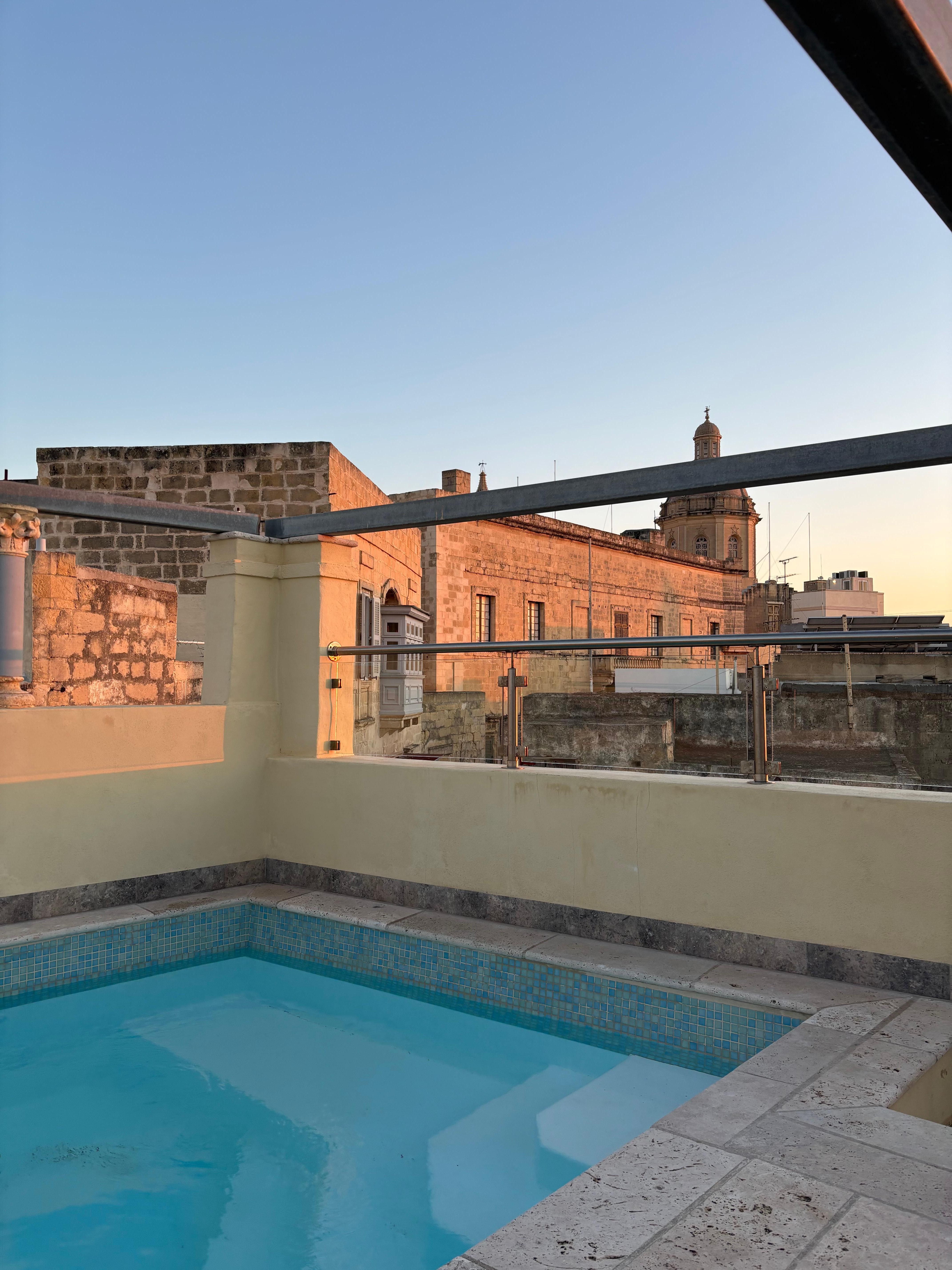Rooftop pool. 