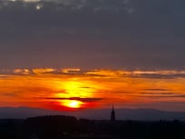 Sonnenuntergang in Friesenheim von der FeWo aus fotografiert