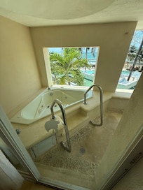 Tub on balcony