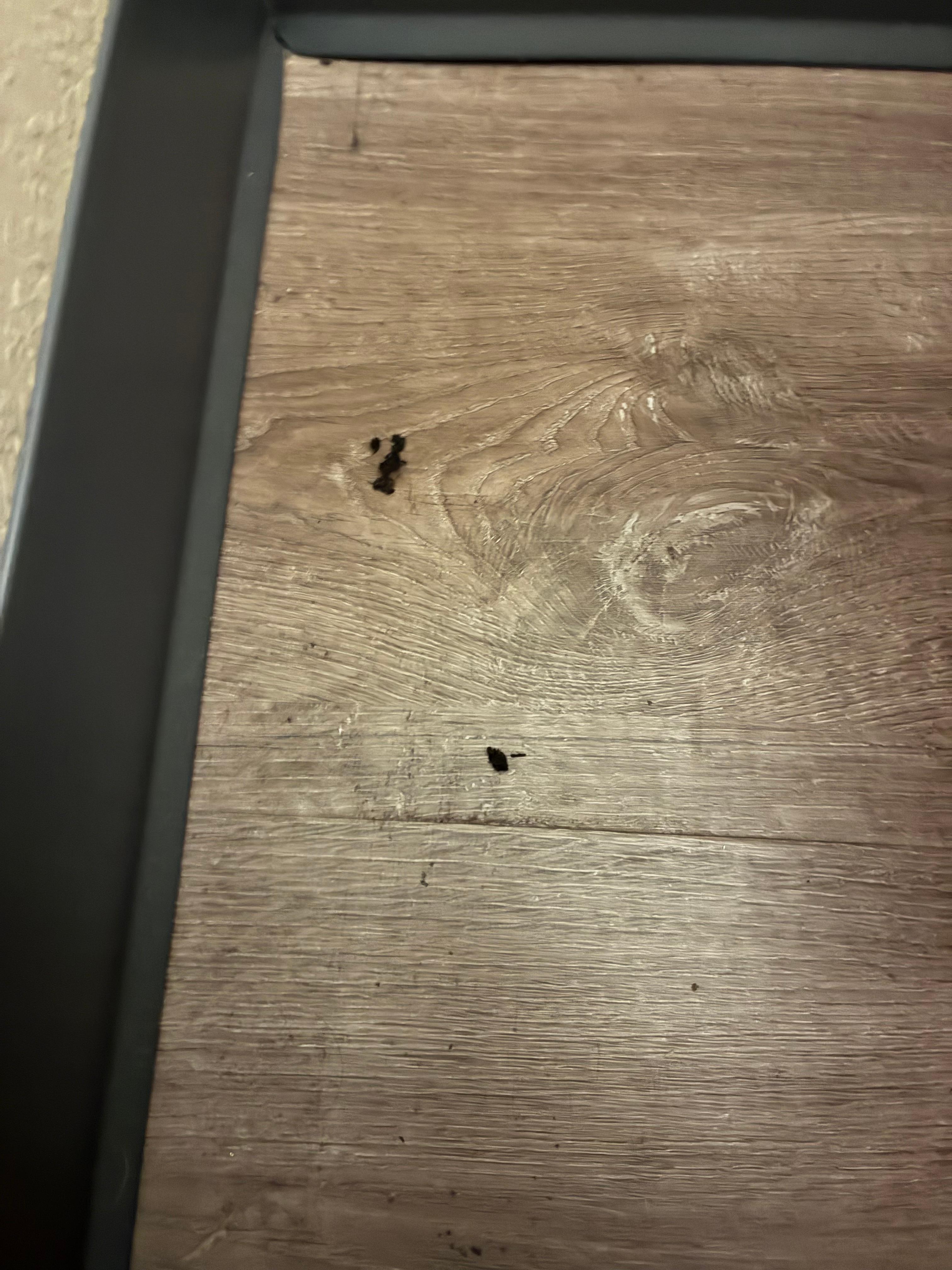 Dirt on floor