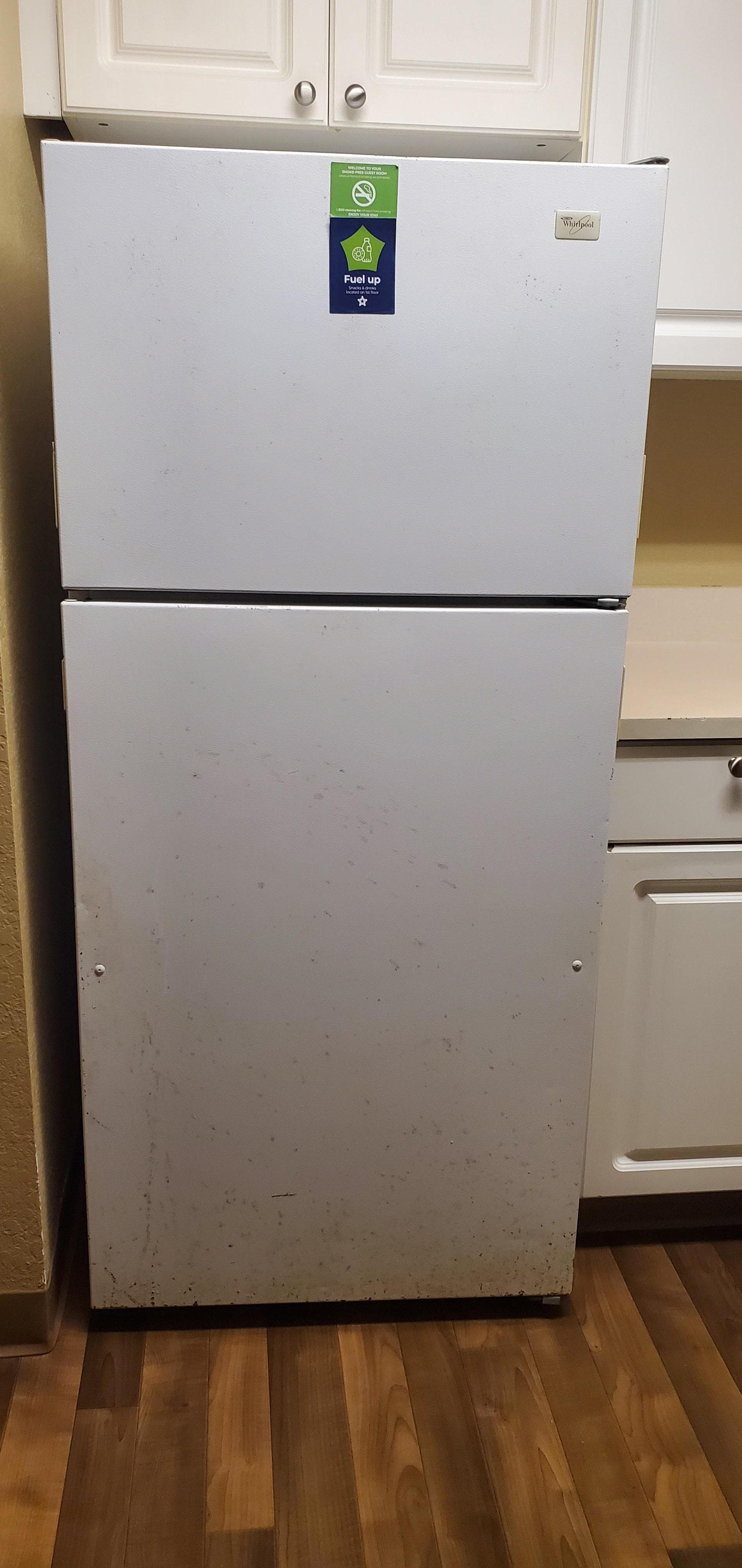 Fridge was covered is something disgusting