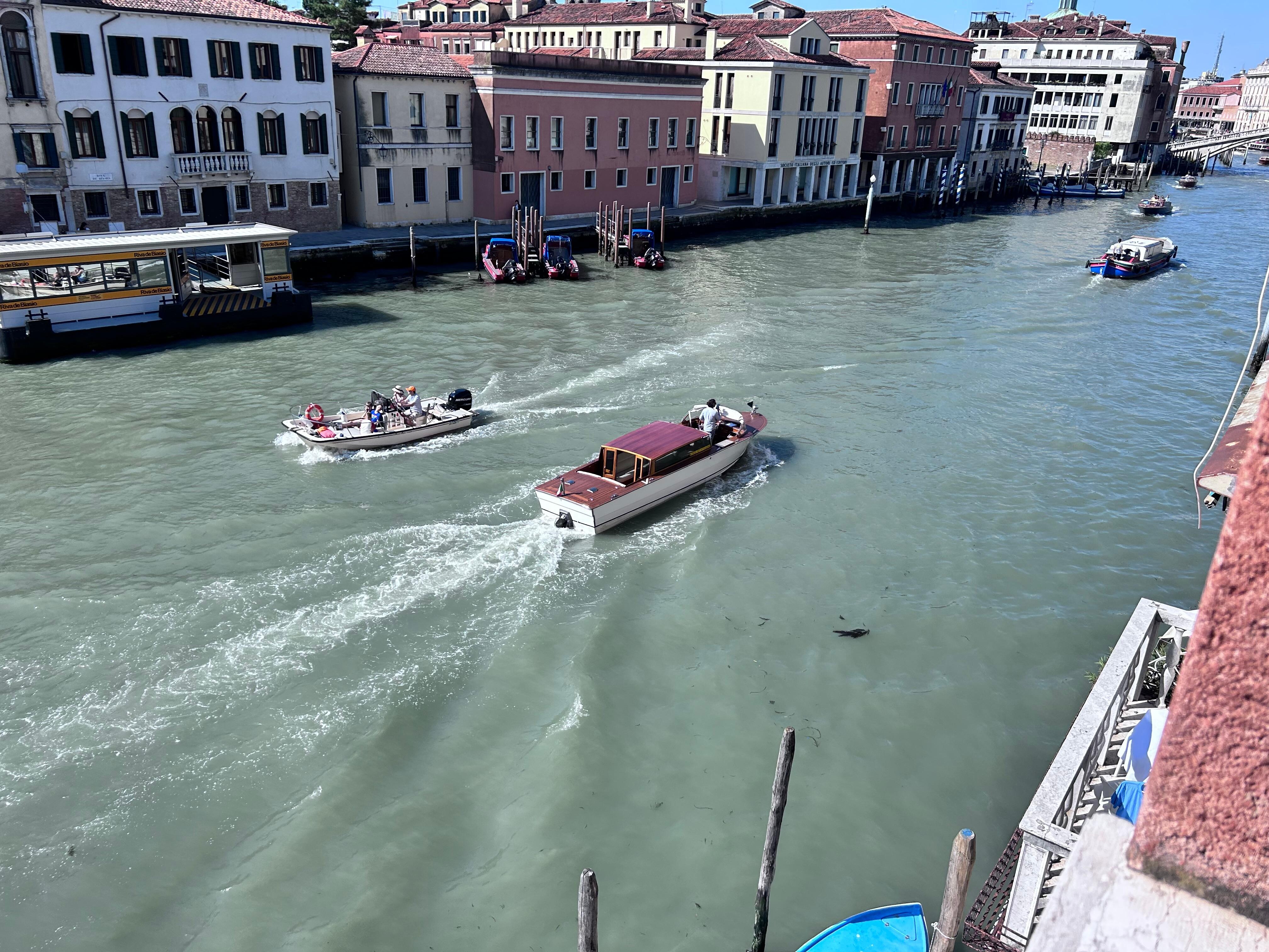 View from the small balcony onto the Grand Canal