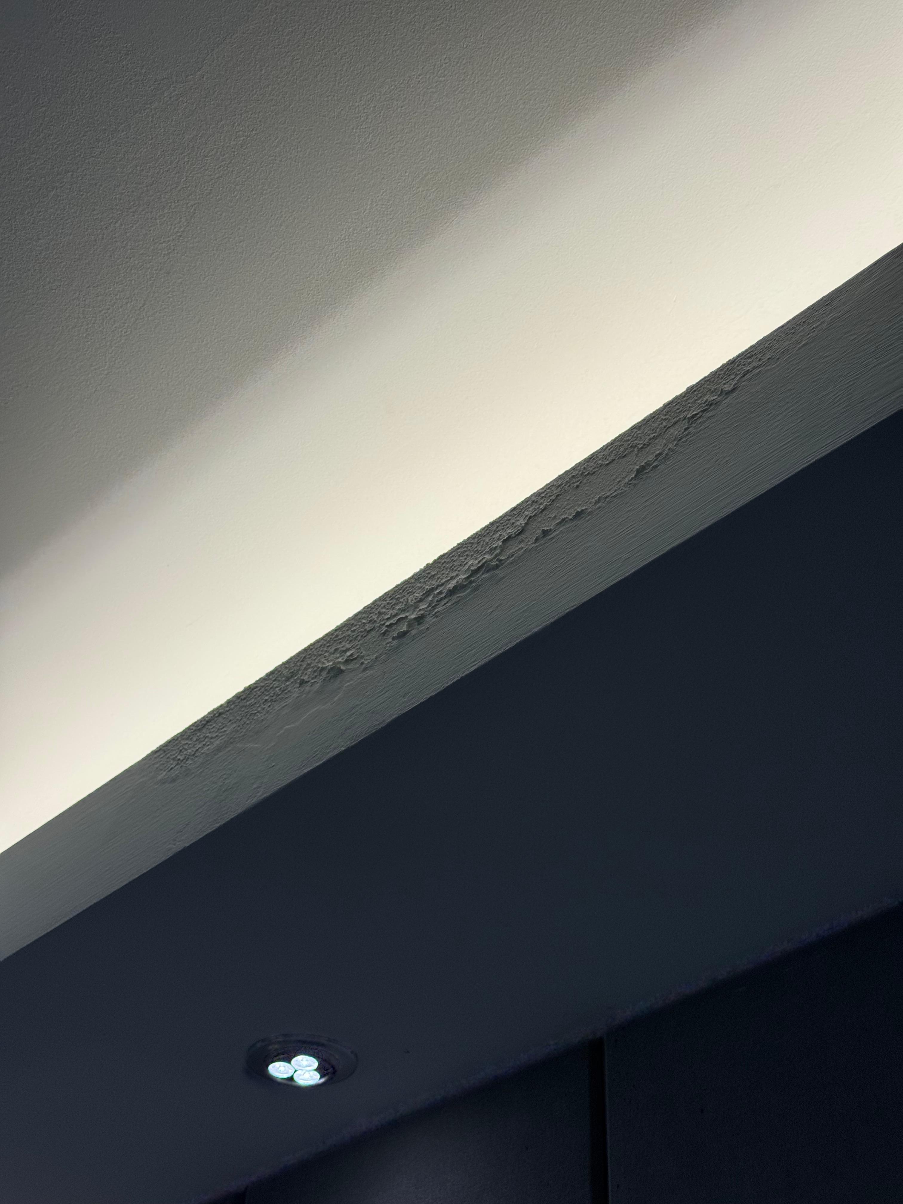 The ceiling had cracking paint/plaster