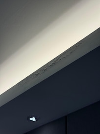 The ceiling had cracking paint/plaster