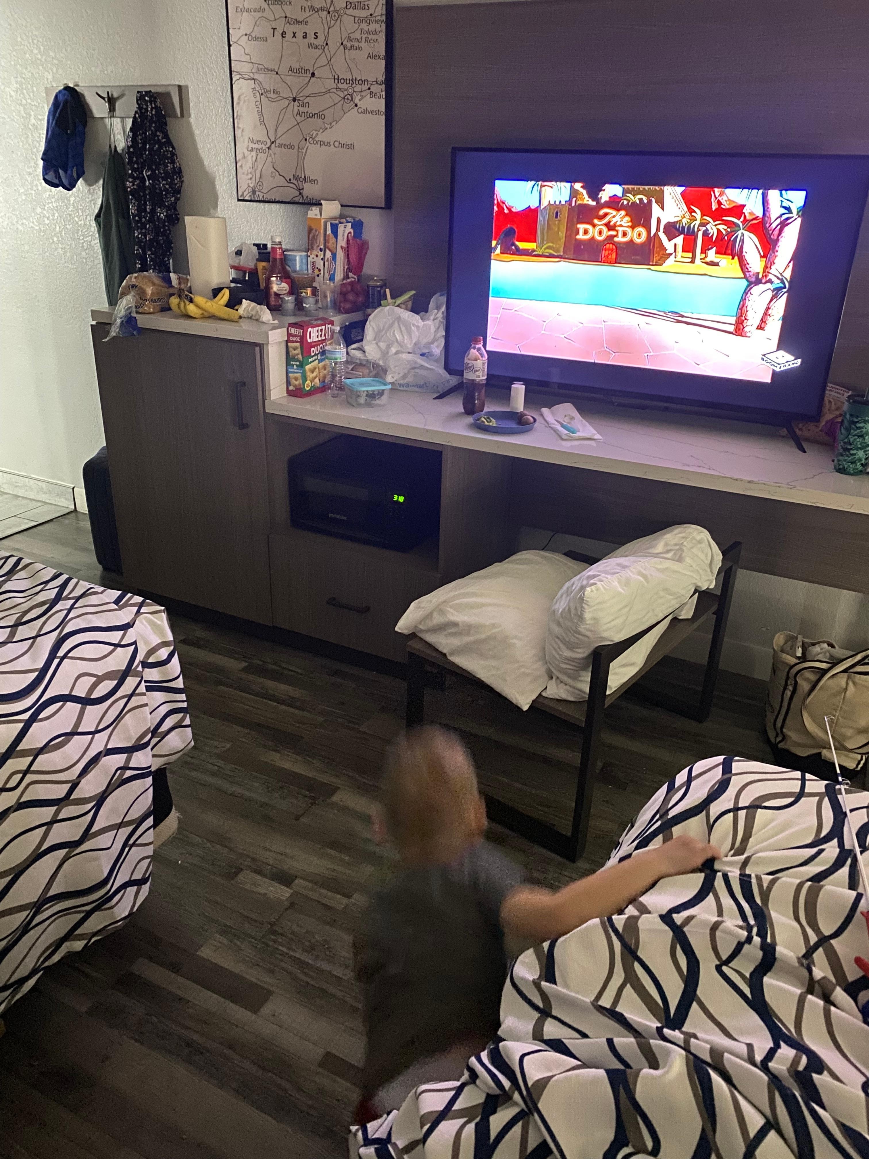 Grandson had a nice time . Room was very nice and clean . 