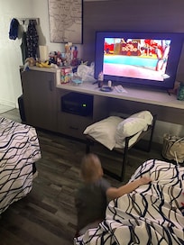 Grandson had a nice time . Room was very nice and clean .