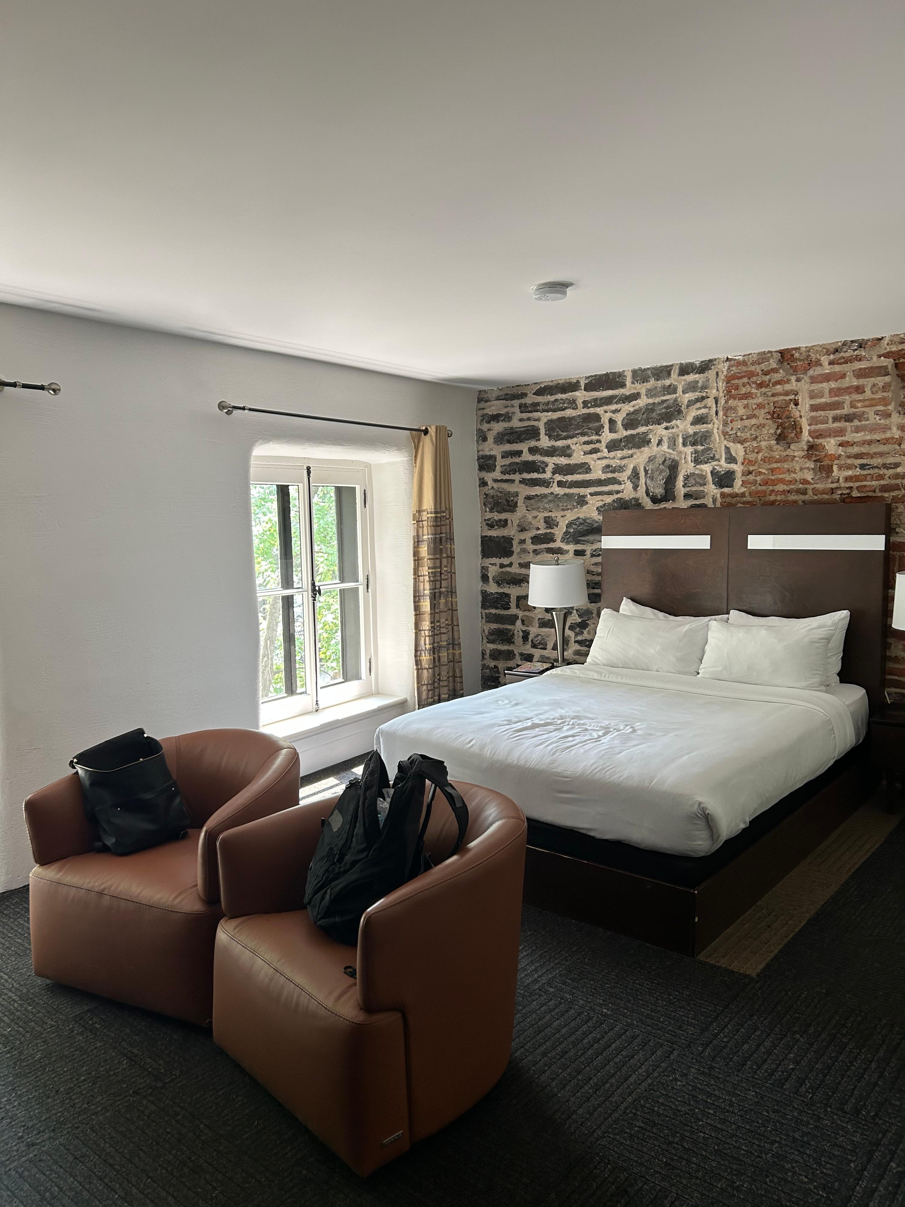 View of room overlooking rue St Anne street