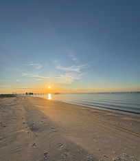 View from the beach behind the house
