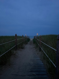 Access to the beach from the property