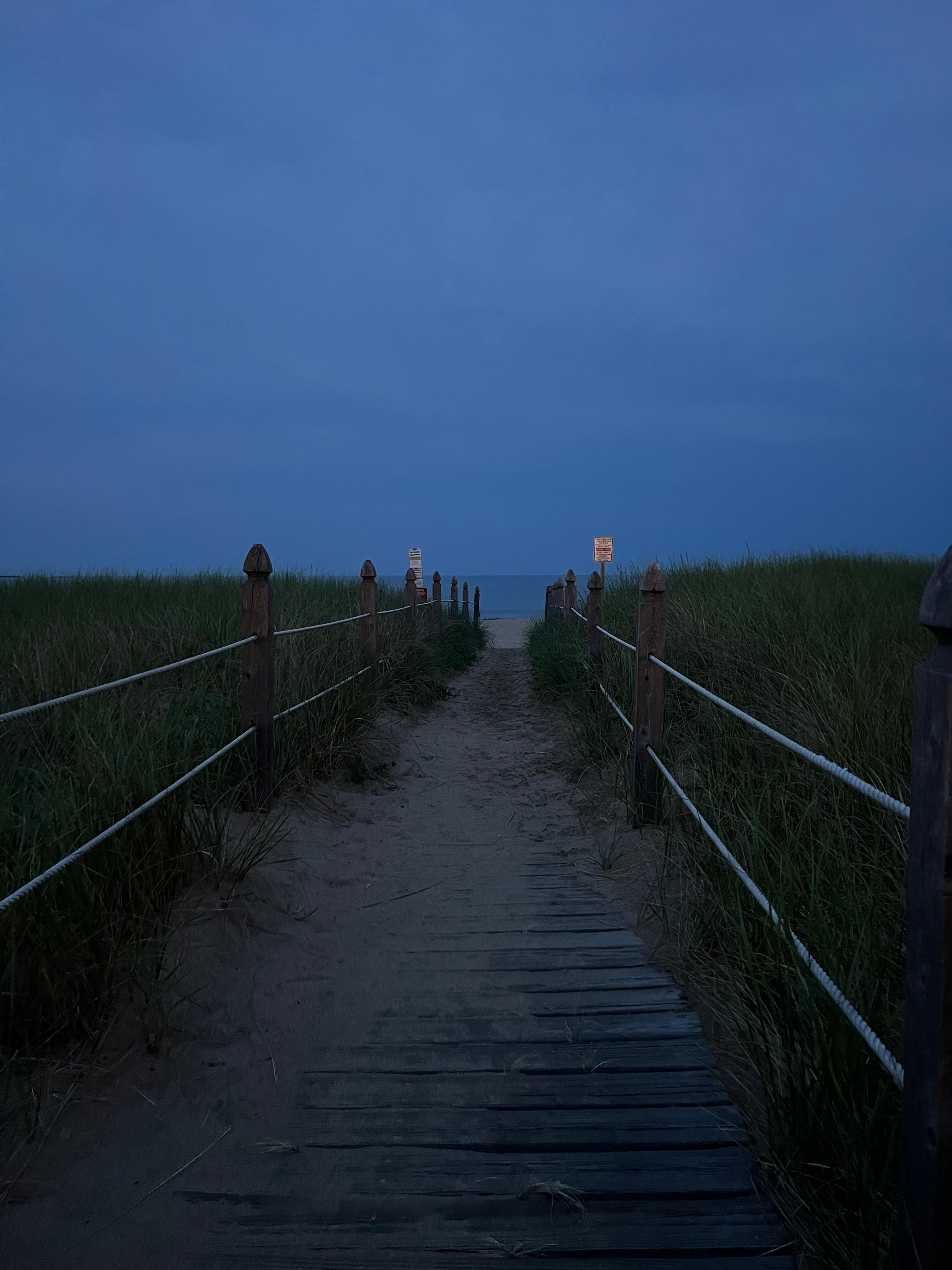Access to the beach from the property