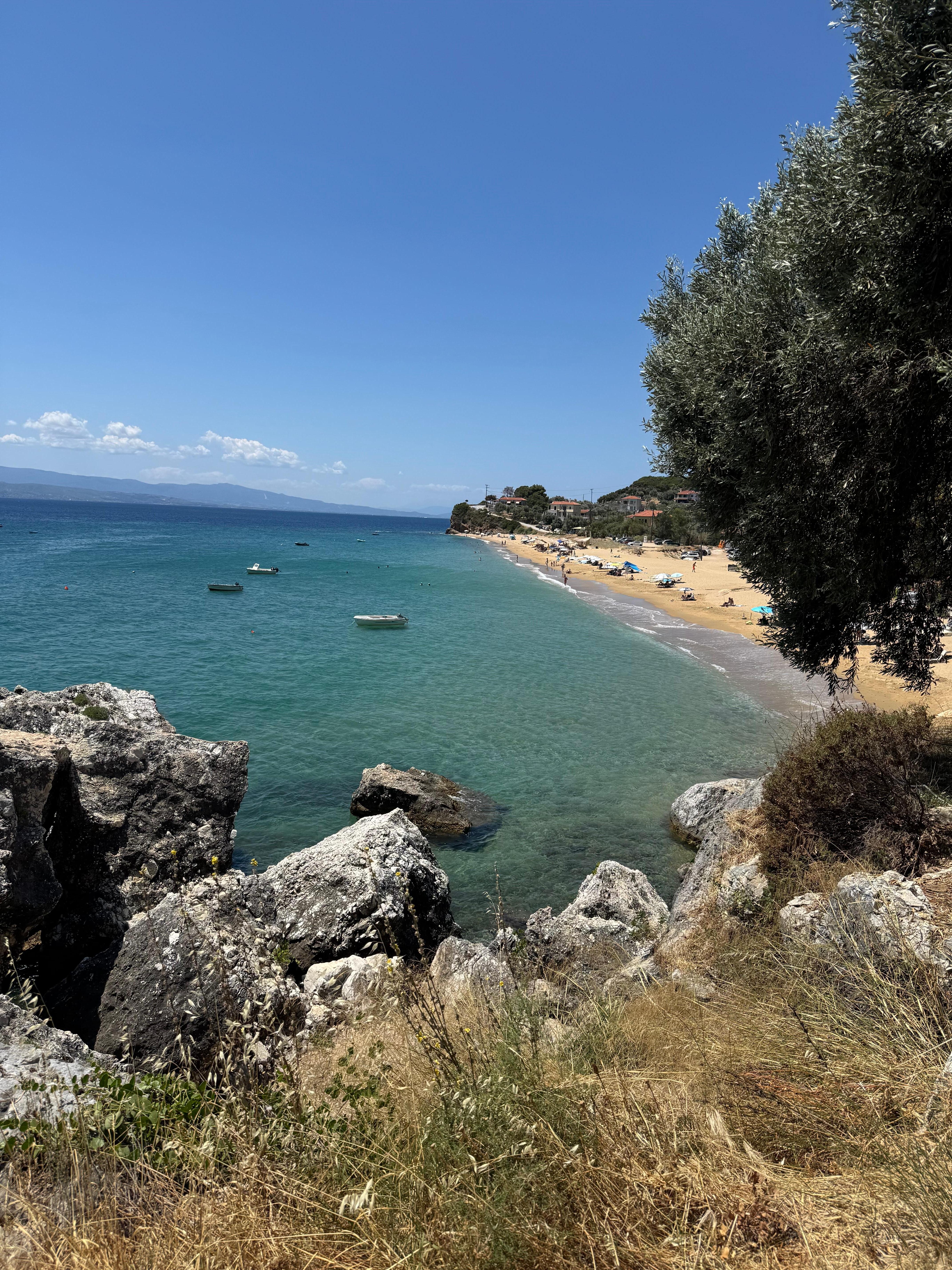 View from the path of Mikro beach. 