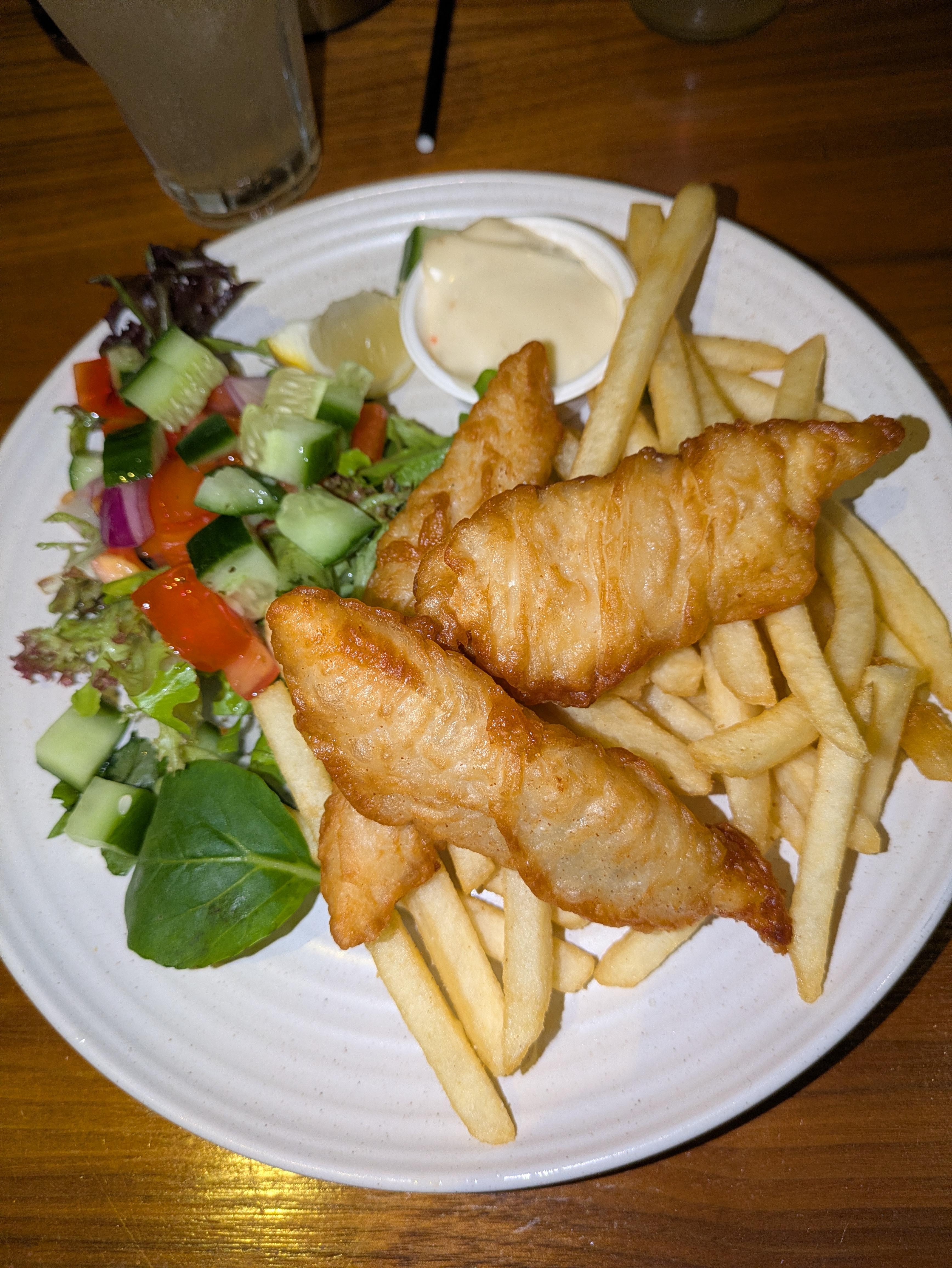 Fish fingers and chips not really as described 