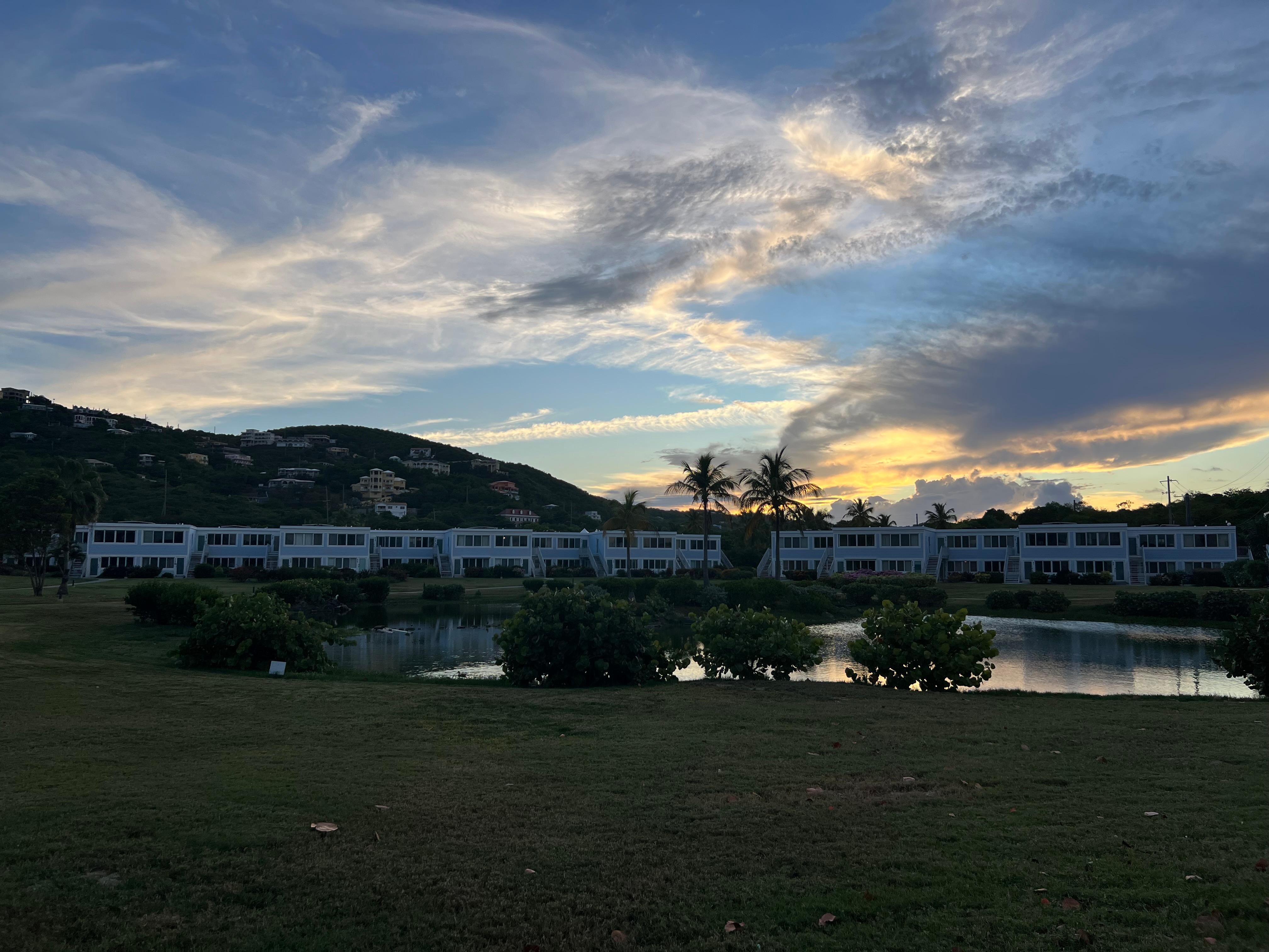 Sunset. 