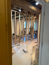 Hammering, sawing, loud conversation early in the morning