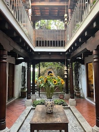 Main courtyard with rooms around