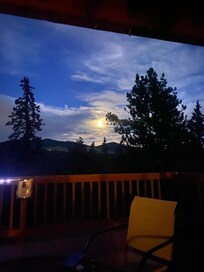 Full moon view from cabin deck on our first night.