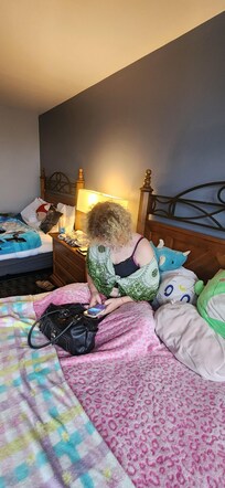 Daughter hanging out in room