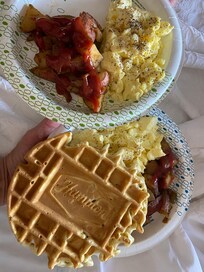 Our buffet breakfast, we ate on our patio. They served good coffee all day as well in the lobby.