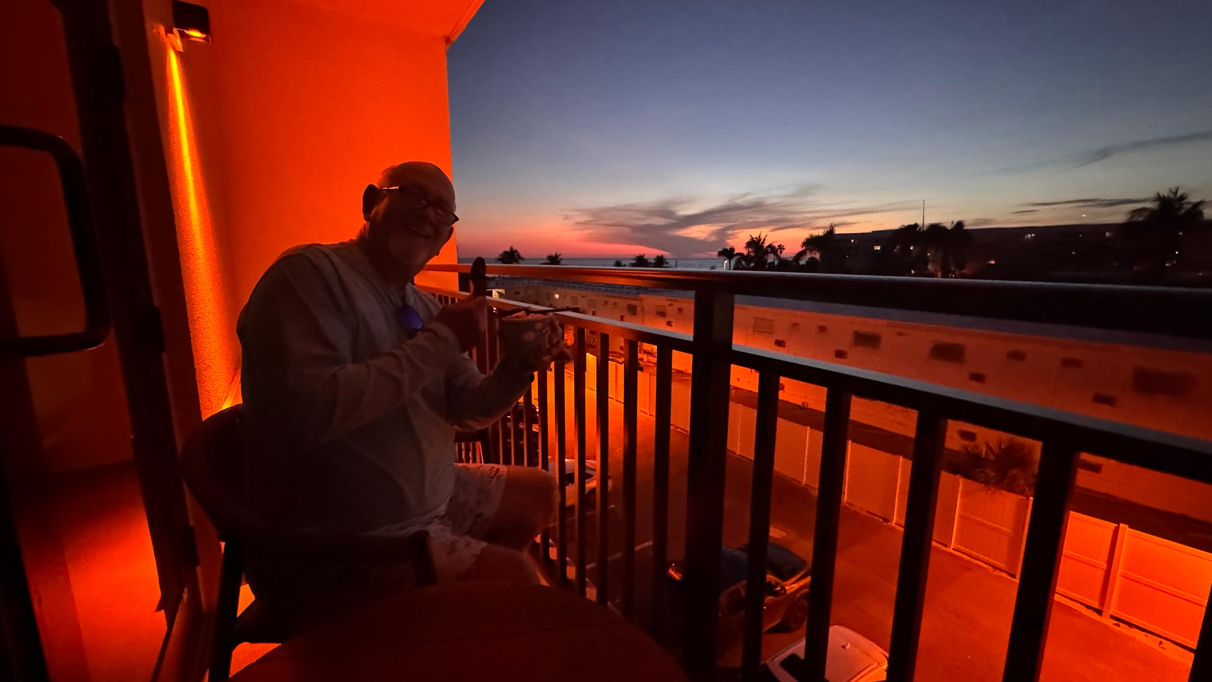 sunset on our balcony