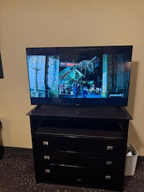 One of the tv’s in the one bedroom suite